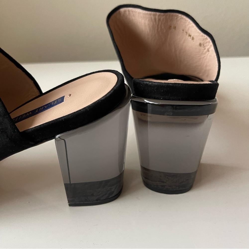 STUART WEITZMAN slip on heels size 8.5 Black - Picture 4 of 10